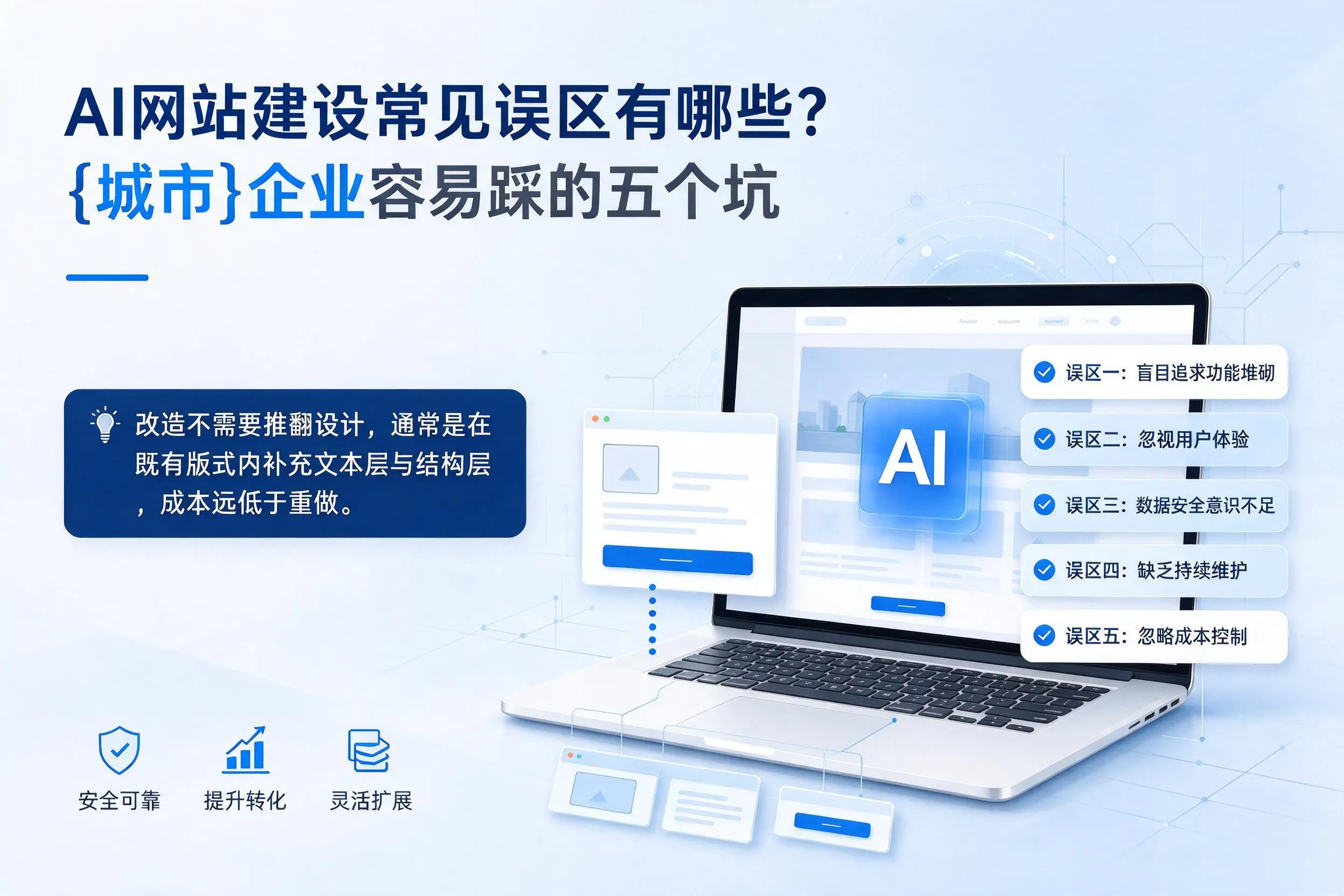 AI网站建设常见误区有哪些？常德企业容易踩的五个坑