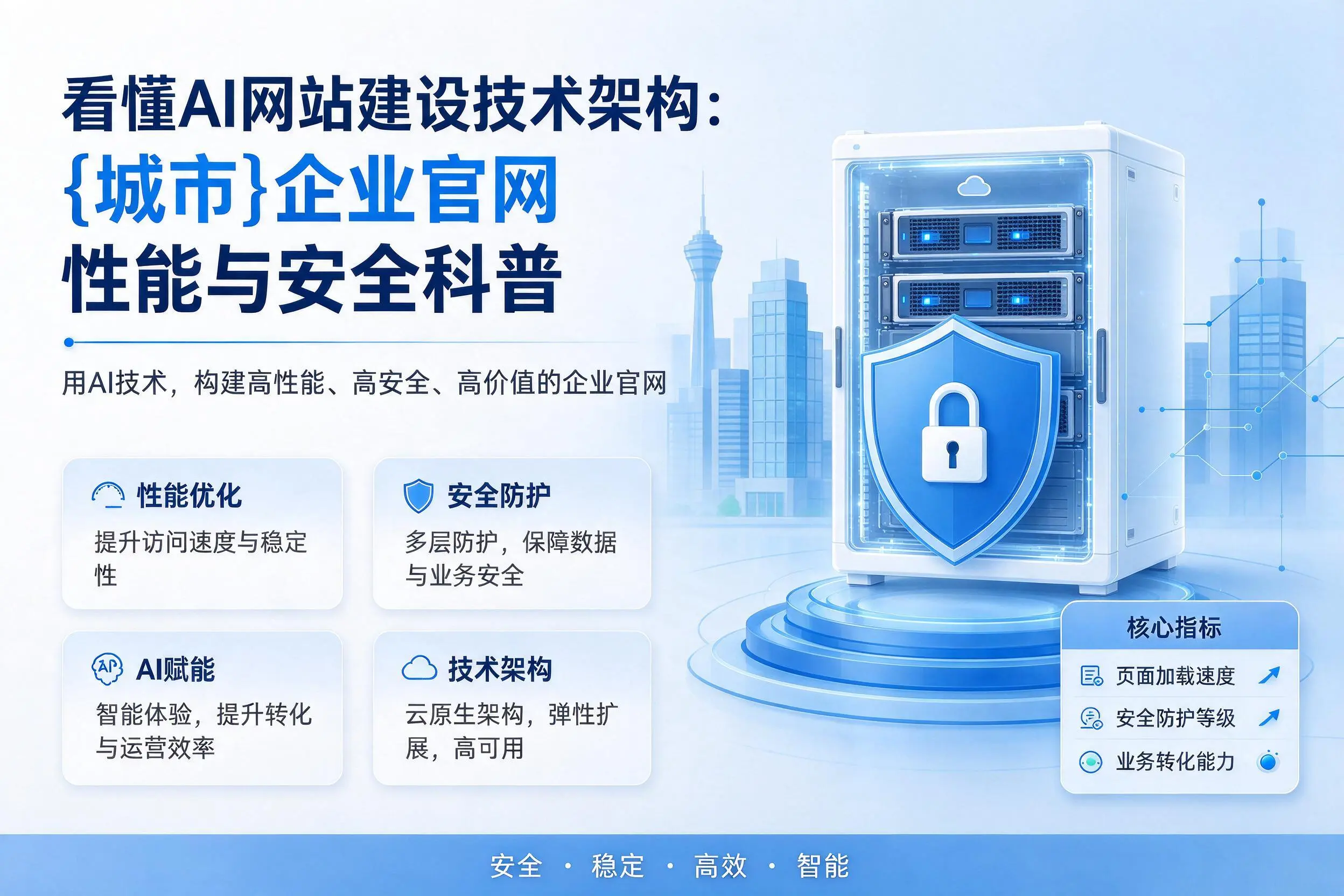 看懂AI网站建设技术架构：常德企业官网性能与安全科普