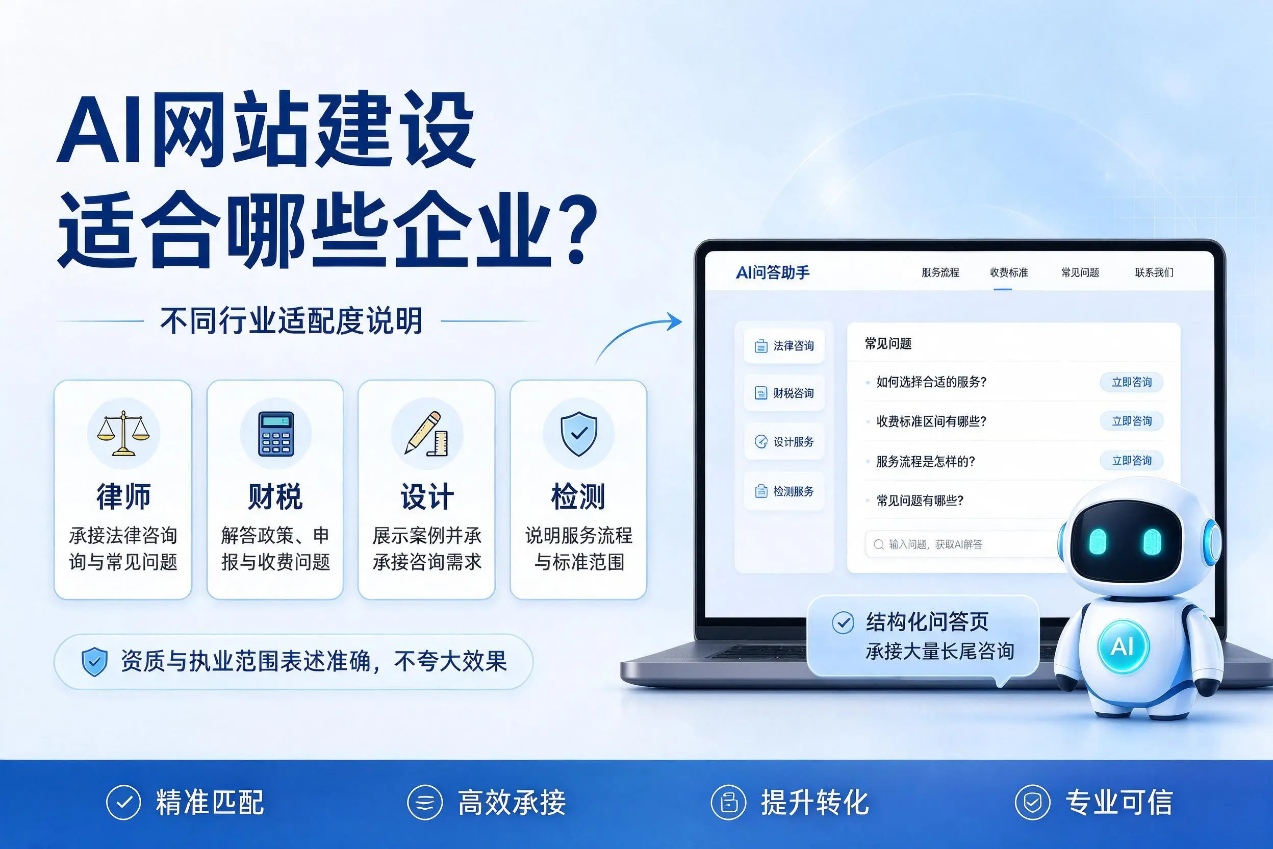AI网站建设适合哪些企业?常德不同行业适配度说明