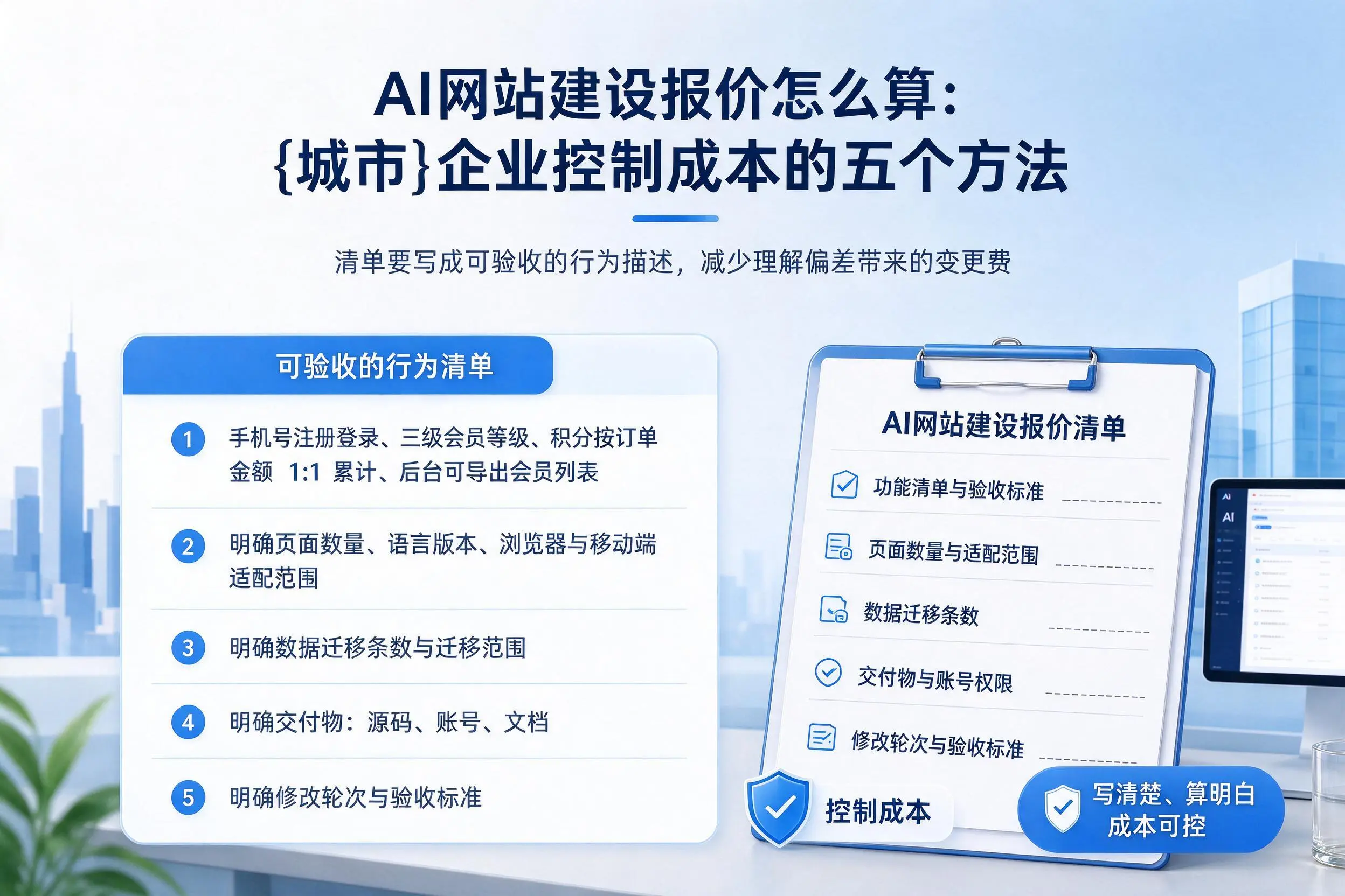 AI网站建设报价怎么算：常德企业控制成本的五个方法